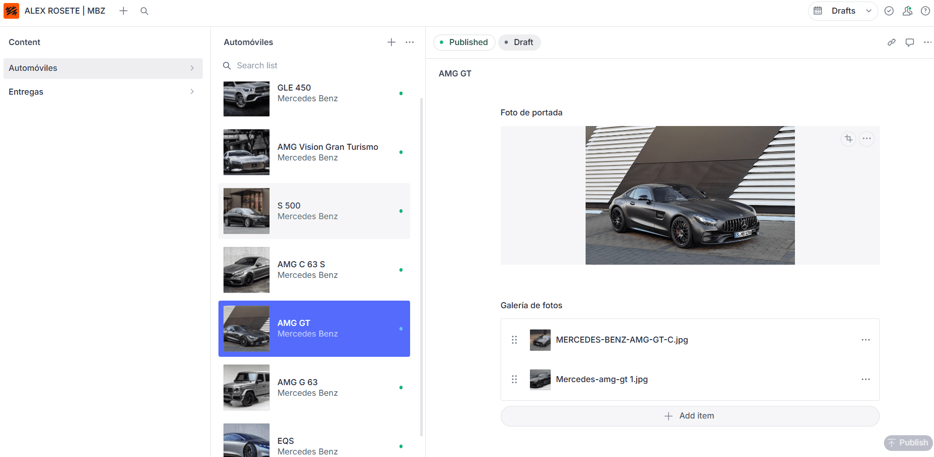 Dashboard y sistema de datos construido con Sanity